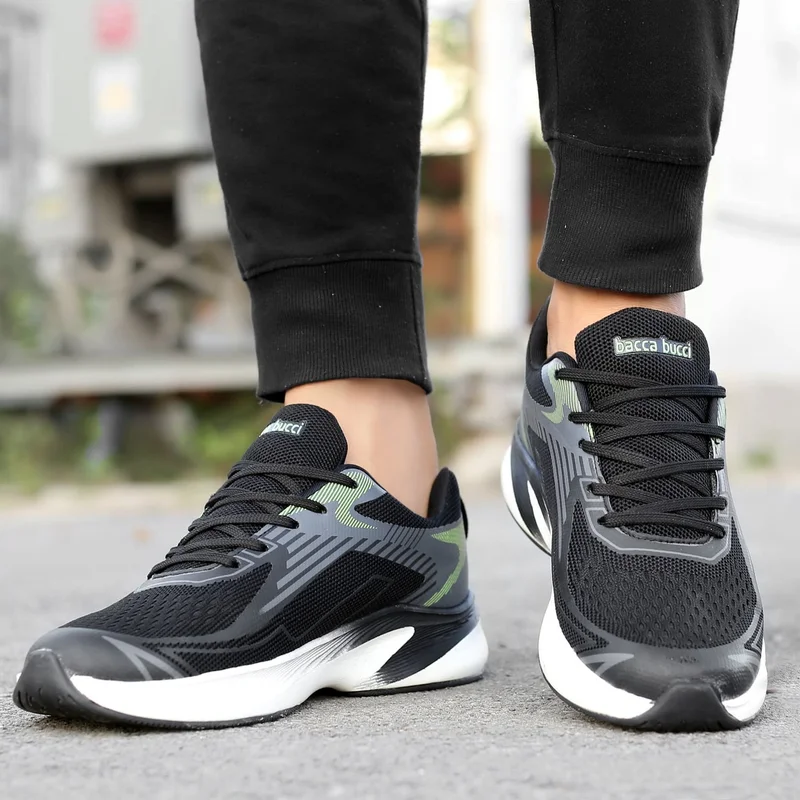 Bacca Bucci Black Carbon High Abrasion Rubber Outsole Shoes for Men | Best Price UAE